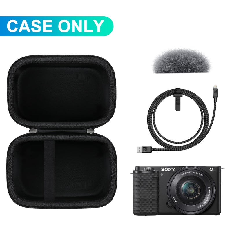 BOVKE Travel Carrying Case Compatible with Sony Alpha ZV-E10 - APS-C Mirrorless Digital Vlog Camera with 16-50mm Interchangeable Lens  Black - Image 2